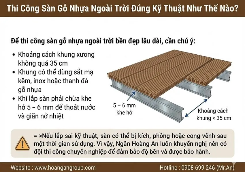 Thi Công Sàn Gỗ Nhựa Ngoài Trời Đúng Kỹ Thuật Như Thế Nào? Thi Công Sàn Gỗ Nhựa Ngoài Trời Đúng Kỹ Thuật Như Thế Nào?