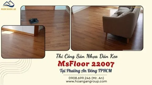 Thi Công Sàn Nhựa Dán Keo MsFloor 22007 Tại Phường An Đông TPHCM