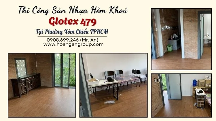 Thi Công Sàn Nhựa Hèm Khoá Glotex 479 Tại Phường Xóm Chiếu Thi Công Sàn Nhựa Hèm Khoá Glotex 479 Tại Phường Xóm Chiếu