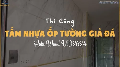 Ốp Tường Bằng Tấm Nhựa PVC Giả Đá Hobi Wood VD2624 Tại Quận 4 TPHCM