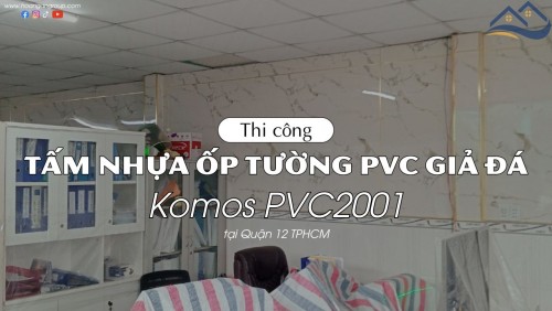 Ốp Tường Văn Phòng Tấm PVC Giả Đá Kosmos PVC2001 Tại Quận 12 TPHCM