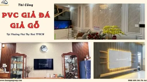 Thi Công Tấm Nhựa PVC Giả Đá - Giả Gỗ Tại Phường Phú Thọ Hòa TPHCM