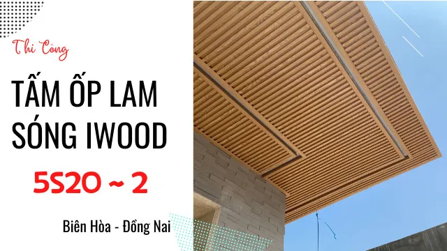 Ốp Trần Nhựa Lam Sóng Giả Gỗ 5 Sóng iWood 5S20-2 Tại Biên Hòa Đồng Nai