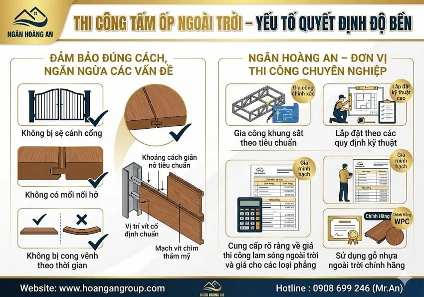 Thi Công Tấm Ốp Ngoài Trời – Yếu Tố Quyết Định Độ Bền