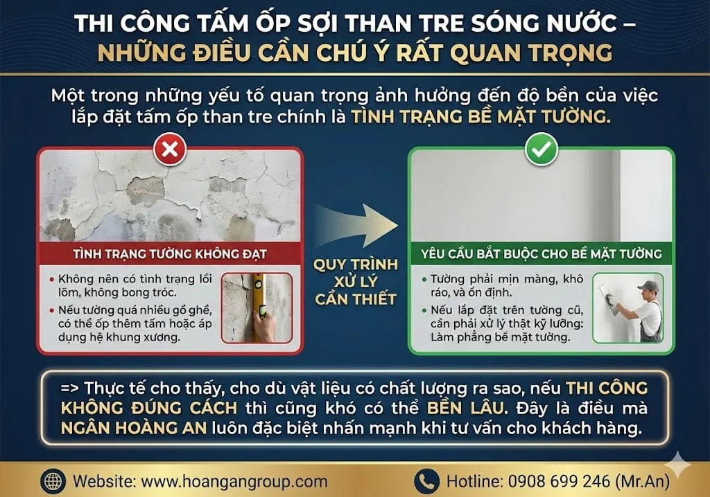Thi Công Tấm Ốp Sợi Than Tre Sóng Nước – Những Điều Cần Chú Ý Rất Quan Trọng