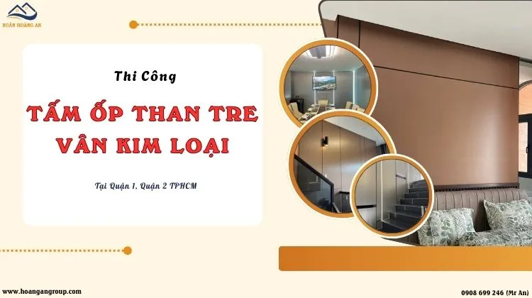 Thi Công Tấm Ốp Than Tre Vân Kim Loại Tại Quận 1, Quận 2 TPHCM