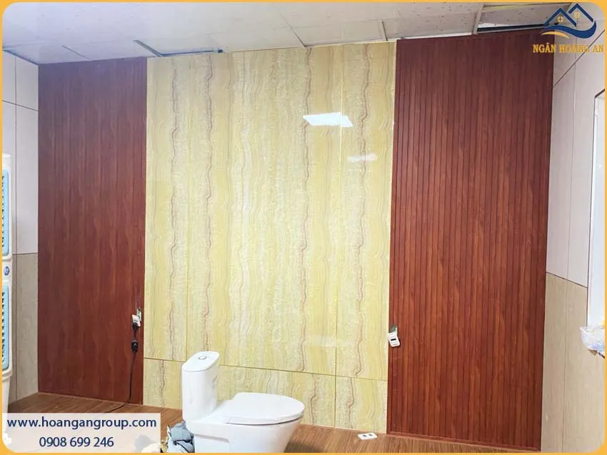 Căn Hộ Thi Công Ốp Tường Bằng PVC Giả Đá Kosmos Giá Thành Hợp Lý