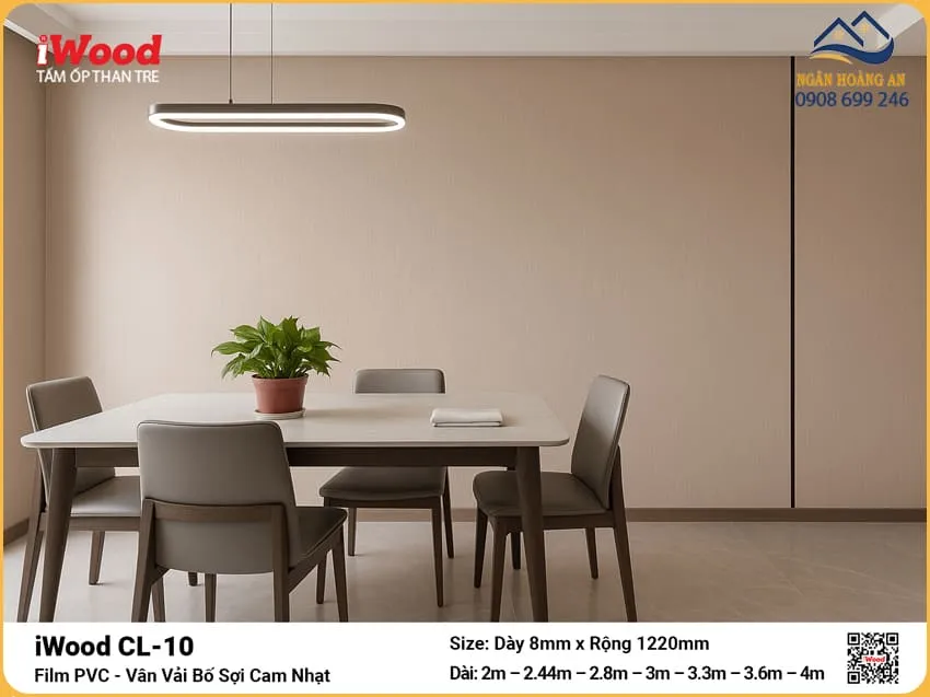 Thi Công Tấm Than Tre iWood CL-10 Vân Vải Bố Uy Tín Thi Công Tấm Than Tre iWood CL-10 Vân Vải Bố Uy Tín