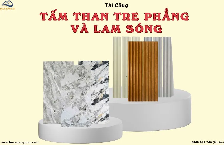 Thi Công Tấm Than Tre Phẳng Kết Hợp Lam Sóng – Giải Pháp Ốp Tường Hiện Đại