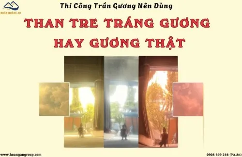 Thi Công Trần Gương Nên Dùng Tấm Ốp Than Tre Tráng Gương Hay Gương Thật?
