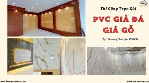 Thi Công Trọn Gói Tấm PVC Giả Đá, Giả Gỗ Tại Phường Thới An TPHCM