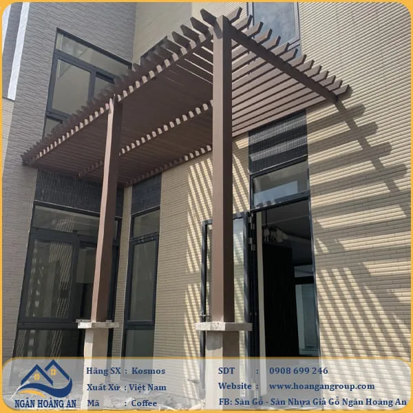 Thi Công Giàn Hoa Pergola Gỗ Nhựa Ngoài Trời Kosmos Tại Quận 12 TPHCM Thi Công Giàn Hoa Pergola Gỗ Nhựa Ngoài Trời Kosmos Tại Quận 12 TPHCM