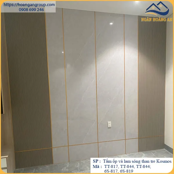 Ốp Vách Phòng Ngủ Bằng Tấm Ốp Than Tre Kosmos Tại Long Thành Đồng Nai