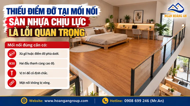 Thiếu Điểm Đỡ Tại Mối Nối Sàn Nhựa Chịu Lực Là Lỗi Quan Trọng Thiếu Điểm Đỡ Tại Mối Nối Sàn Nhựa Chịu Lực Là Lỗi Quan Trọng