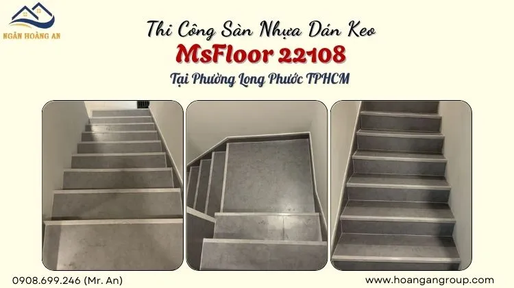 Thi Công Sàn Nhựa Dán Keo MsFloor 22108 Tại Phường Long Phước 