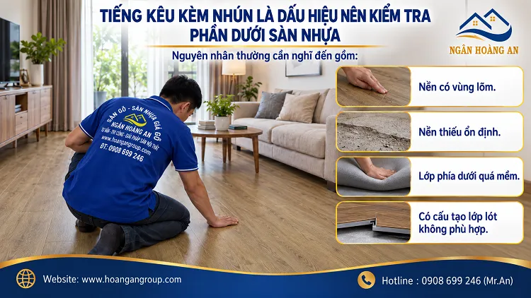 Tiếng Kêu Kèm Nhún Là Dấu Hiệu Nên Kiểm Tra Phần Dưới Sàn Nhựa