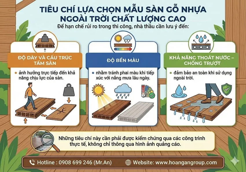 Tiêu Chí Lựa Chọn Mẫu Sàn Gỗ Nhựa Ngoài Trời Chất Lượng Cao Tiêu Chí Lựa Chọn Mẫu Sàn Gỗ Nhựa Ngoài Trời Chất Lượng Cao