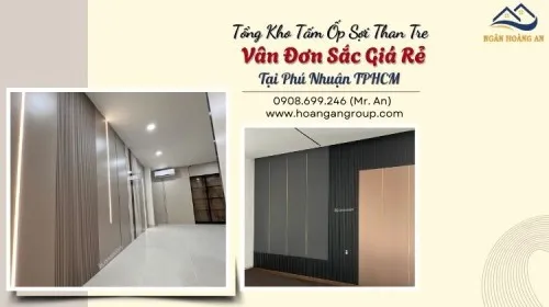 Tổng Kho Tấm Ốp Sợi Than Tre Vân Đơn Sắc Giá Rẻ Tại Phú Nhuận TPHCM
