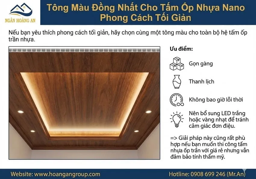 Tông Màu Đồng Nhất Cho Tấm Ốp Nhựa Nano Phong Cách Tối Giản Tông Màu Đồng Nhất Cho Tấm Ốp Nhựa Nano Phong Cách Tối Giản