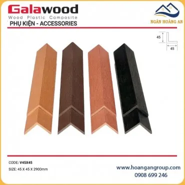 Nẹp Góc V Gỗ Nhựa Ngoài Trời Galawood V45x45