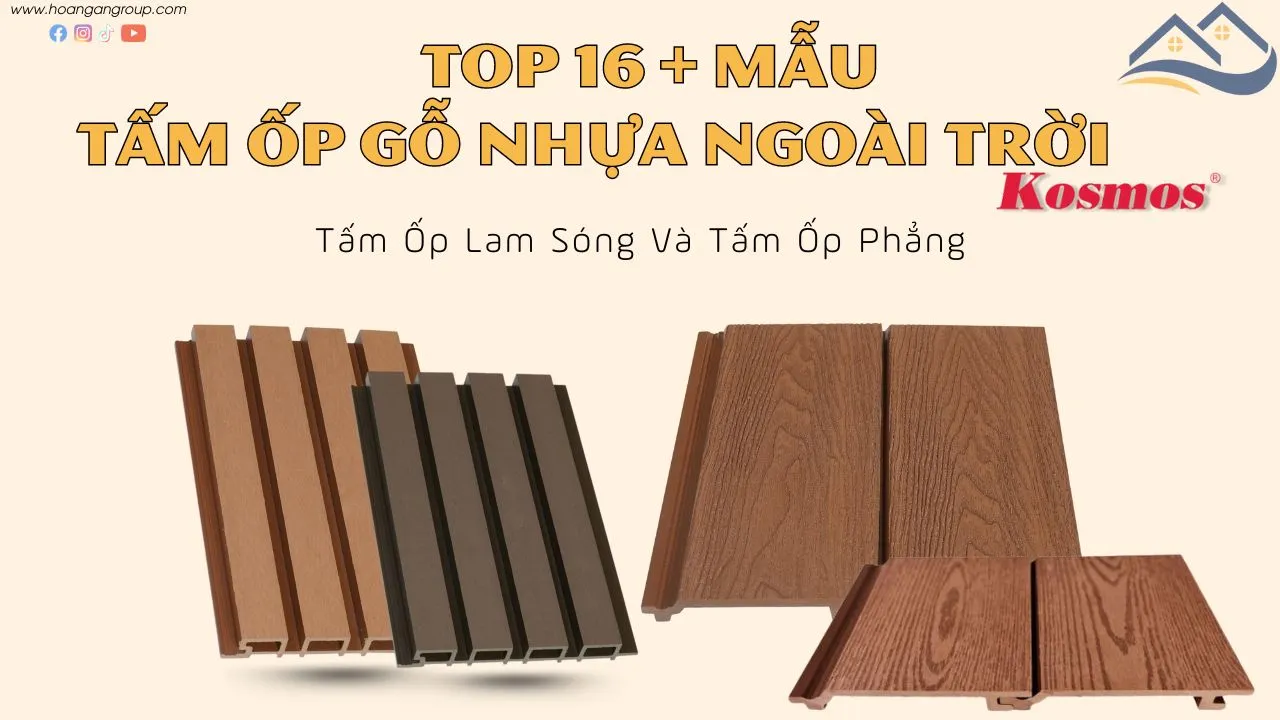 Top 16+ Mẫu Tấm Ốp Tường Ốp Trần Gỗ Nhựa Ngoài Trời Kosmos Tốt Nhất