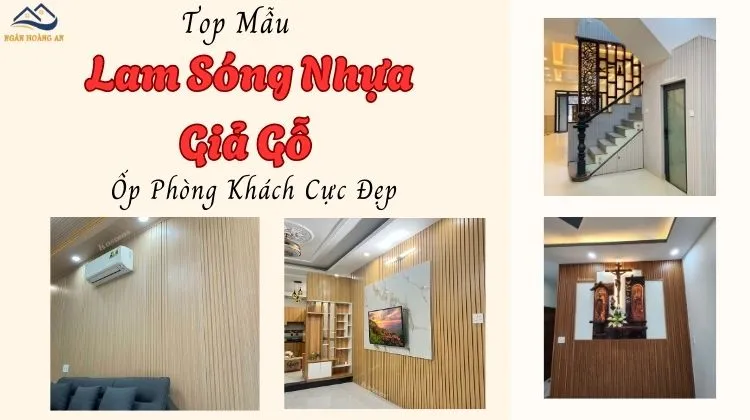Top Mẫu Lam Sóng Nhựa Giả Gỗ Ốp Phòng Khách Cực Đẹp