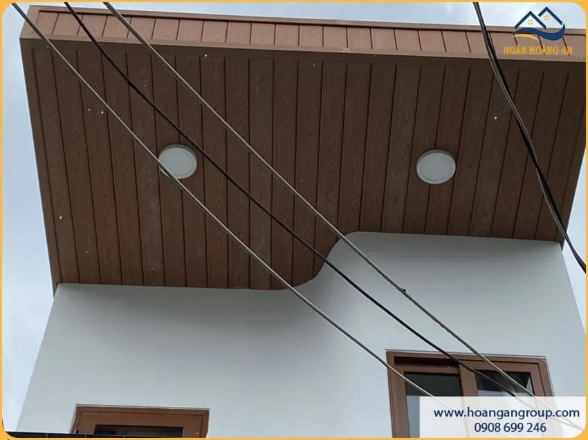 Trần Mái Hiên Ngoài Trời Ốp Tấm Gỗ Nhựa Kosmos
