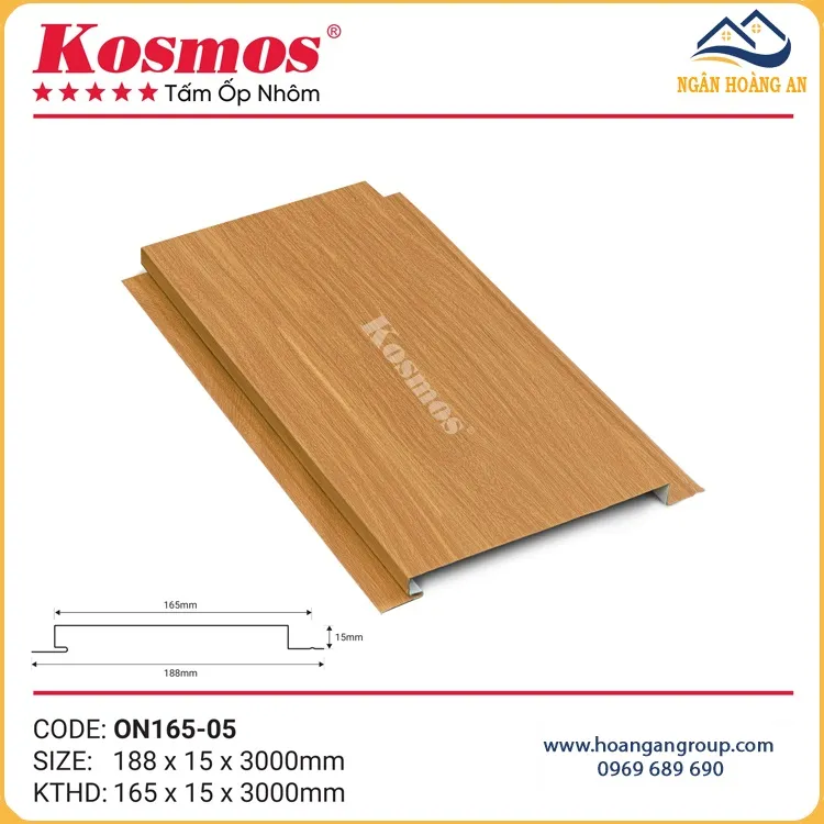 Trần Nhôm Phẳng Kosmos ON165-05 Vàng Cam Trần Nhôm Phẳng Kosmos ON165-05 Vàng Cam