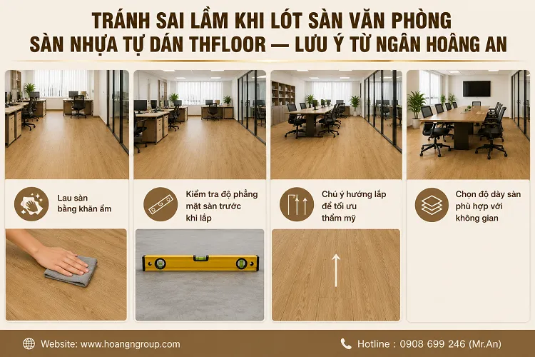 Tránh Sai Lầm Khi Lót Sàn Nhựa Tự Dán THFLoor — Lưu Ý Từ Ngân Hoàng An