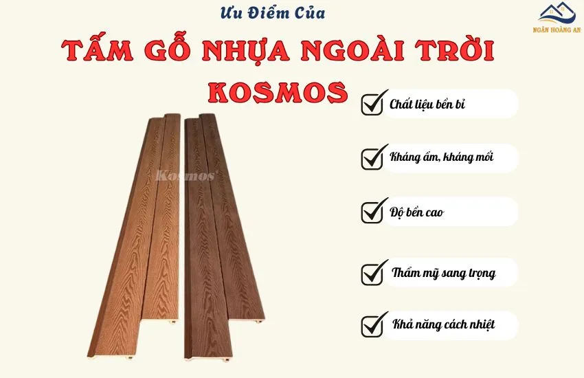 Tại Sao Nên Chọn Tấm Ốp Trần Gỗ Nhựa Ngoài Trời Kosmos?