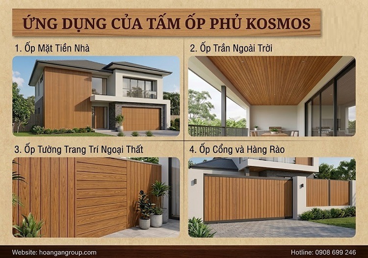 Ứng Dụng Của Tấm Ốp Phủ ASA Kosmos