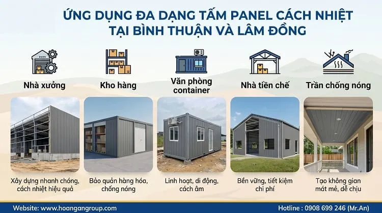 Ứng Dụng Đa Dạng Tấm Panel Cách Nhiệt Tại Bình Thuận Và Lâm Đồng
