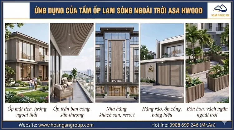 Ứng Dụng Của Tấm Ốp Lam Sóng Ngoài Trời ASA HW184W28ASA