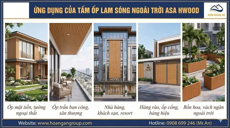 Ứng Dụng Của Tấm Ốp Lam Sóng Ngoài Trời ASA HW215W23ASA