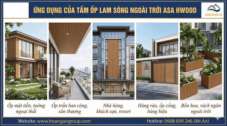 Ứng Dụng Của Tấm Ốp Lam Sóng Ngoài Trời ASA HW215W23ASA