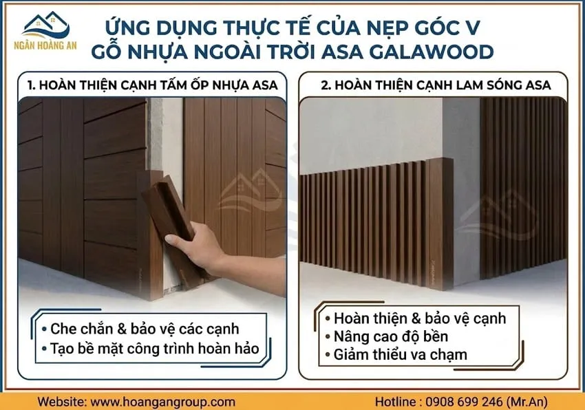 Ứng Dụng Thực Tế Của Nẹp Góc V Gỗ Nhựa Ngoài Trời ASA