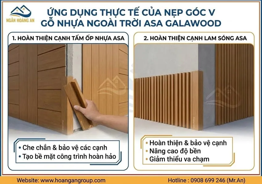 Ứng Dụng Thực Tế Của Nẹp Góc V Gỗ Nhựa Ngoài Trời ASA
