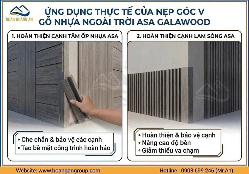 Ứng Dụng Thực Tế Của Nẹp Góc V Gỗ Nhựa Ngoài Trời ASA