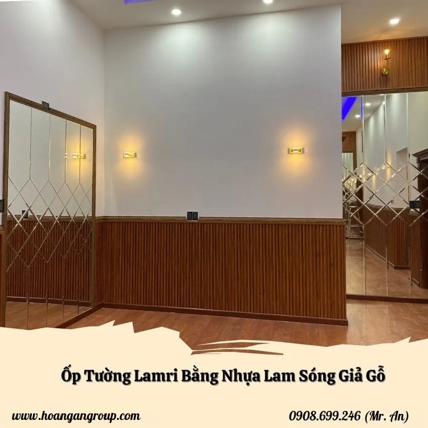 Ứng Dụng Ốp Tường Lamri Bằng Nhựa Lam Sóng