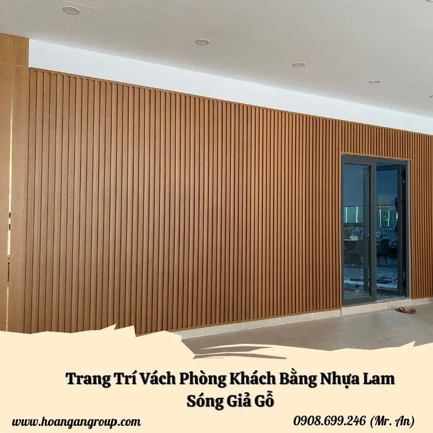 Ứng Dụng Ốp Vách Phòng Khách Bằng Nhựa Lam Sóng