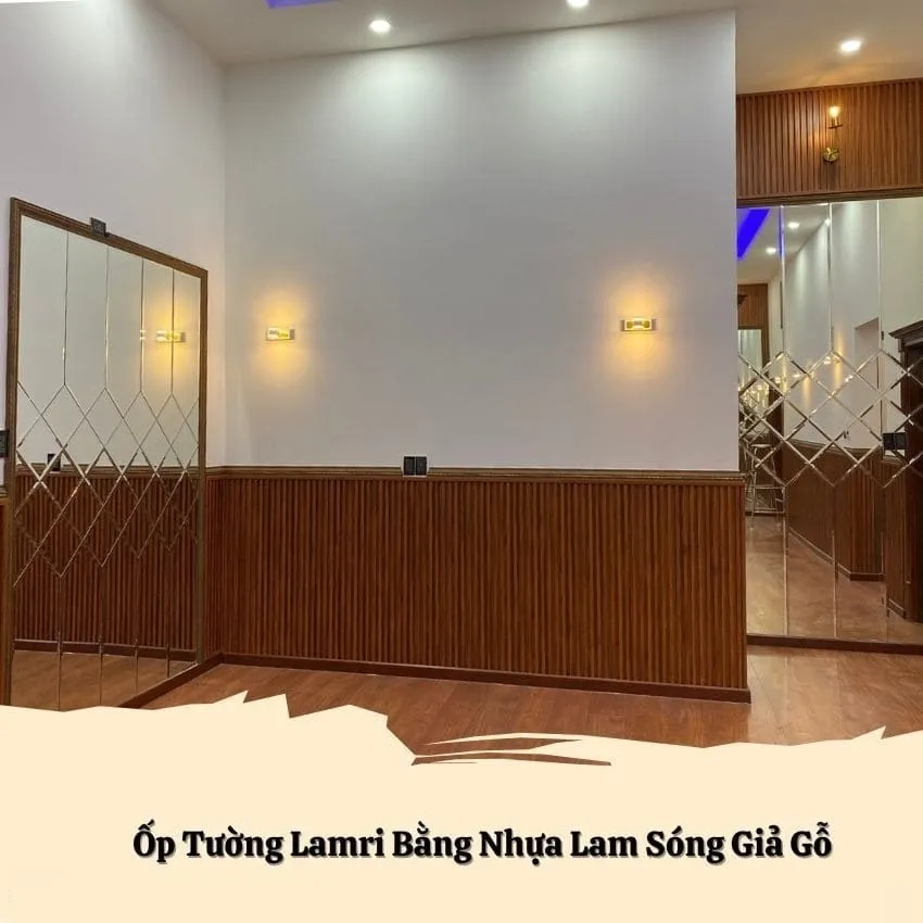 Ứng Dụng Ốp Tường Lamri Bằng Nhựa Lam Sóng