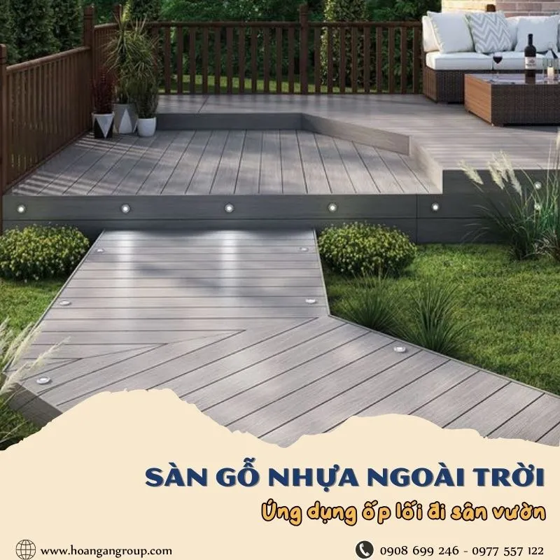 Sàn Gỗ Nhựa Ứng Dụng Lót Khu Vực Lối Đi Sân Vườn Tại Quận 12 TPHCM