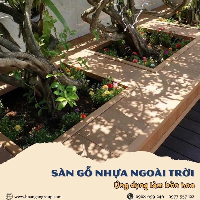 Sàn Gỗ Nhựa Ngoài Trời Ứng Dụng Làm Bồn Hoa Tại Tân Bình TPHCM