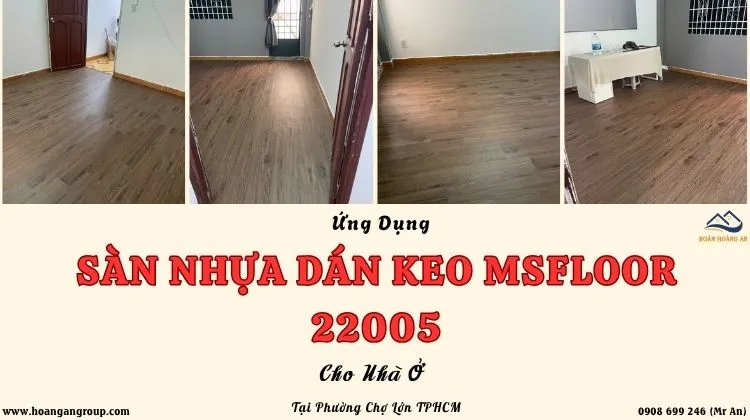 Ứng Dụng Sàn Nhựa Dán Keo MsFloor 22005 Cho Nhà Ở Phường Chợ Lớn TPHCM