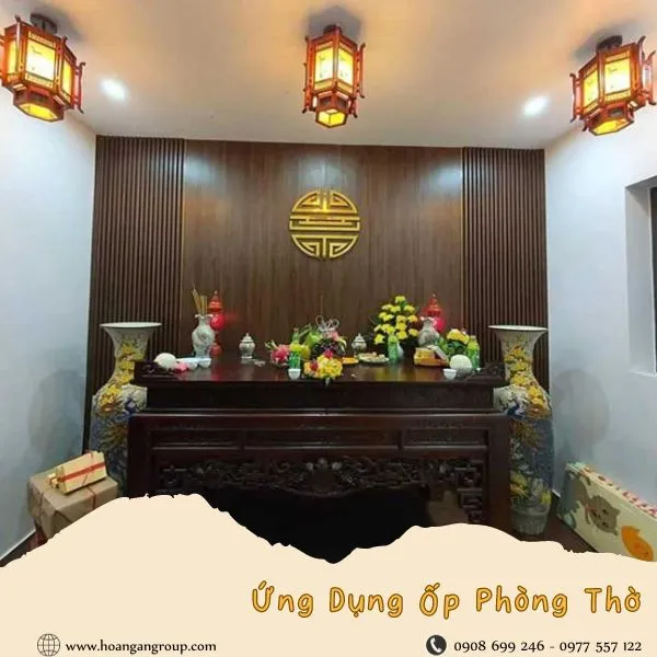 Tấm Nhựa Ốp Tường Lam Sóng Giả Gỗ Ứng Dụng Ốp Phòng Thờ Tại Quận 7 TPHCM