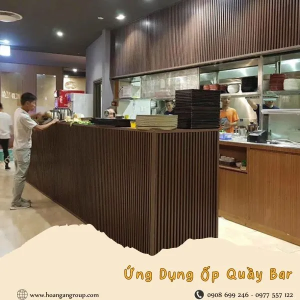 Tấm Nhựa Lam Sóng Được Ứng Dụng Ốp Trang Trí Quầy Bar Tại Tân Phú TPHCM
