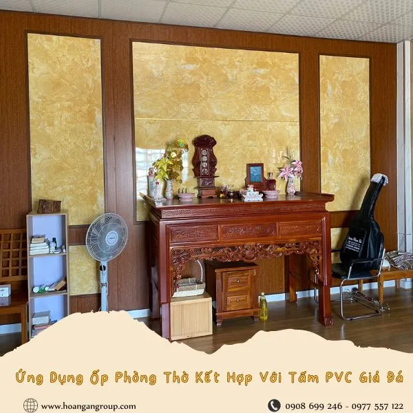 Tấm Ốp Nano Giả Gỗ, Giả Bê Tông Ứng Dụng Ốp Phòng Thờ