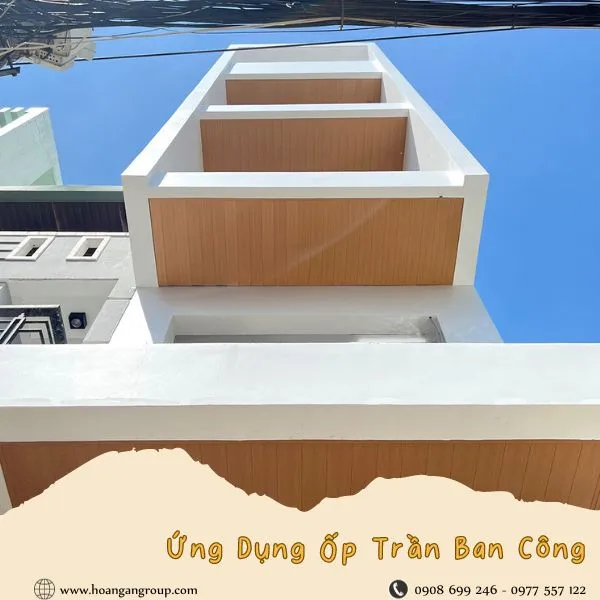 Tấm Ốp Nano Giả Gỗ, Giả Bê Tông Ứng Dụng Ốp Trần Ban Công