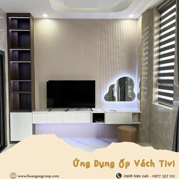 Tấm Ốp Nano Giả Gỗ, Giả Bê Tông Ứng Dụng Ốp Vách Tivi Tấm Ốp Nano Giả Gỗ, Giả Bê Tông Ứng Dụng Ốp Vách Tivi