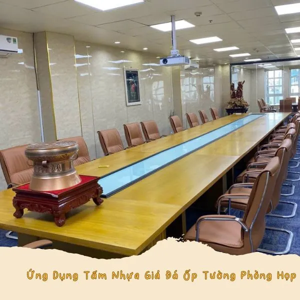 Tấm PVC Giả Đa Ốp Vách Phòng Họp Tại Phú Nhuận TPHCM